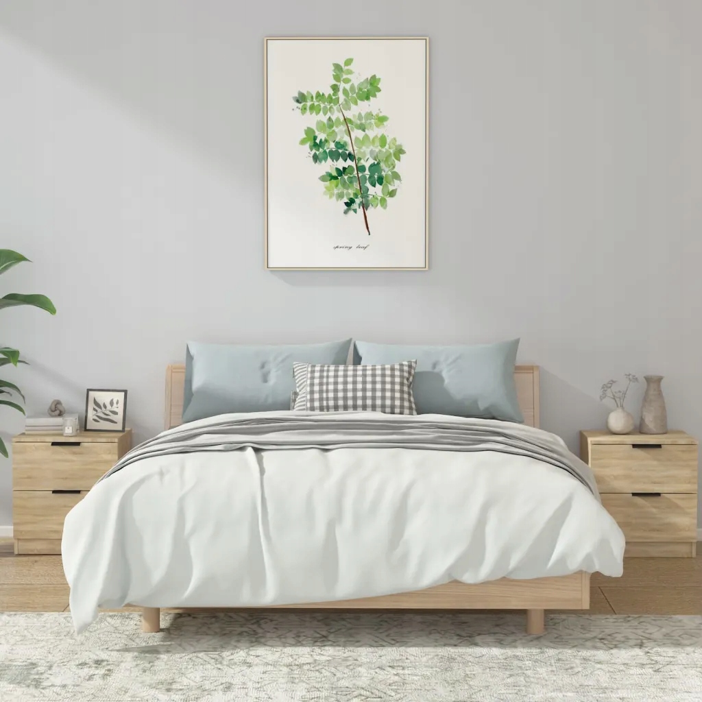 Noční stolky 2 ks dub sonoma kompozitní dřevo Hnědá 811221