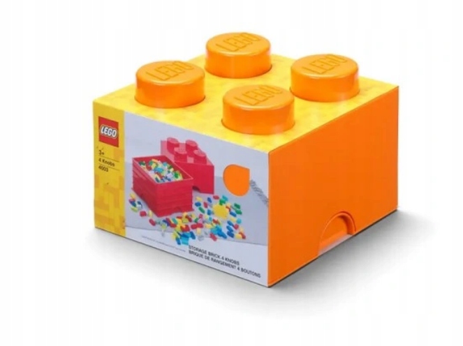 Lego Kontejner Krabička Kostka 4 Oranžová 25 cm 40031760