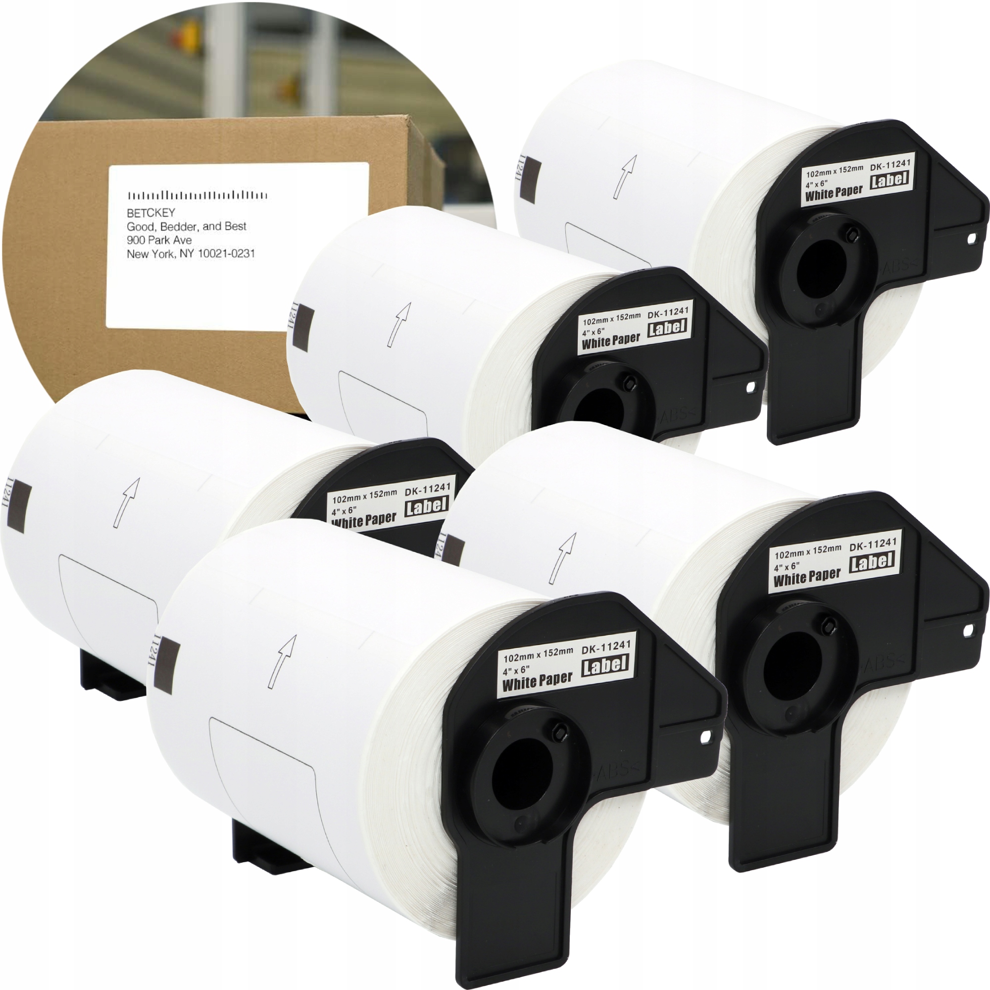 5 x štítky Specmark pro Brother Ql DK-11241 102 mm x 152 mm 200 ks