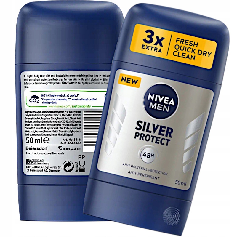 

Nivea Men Sztyft Silver Protect antiperspirant 50