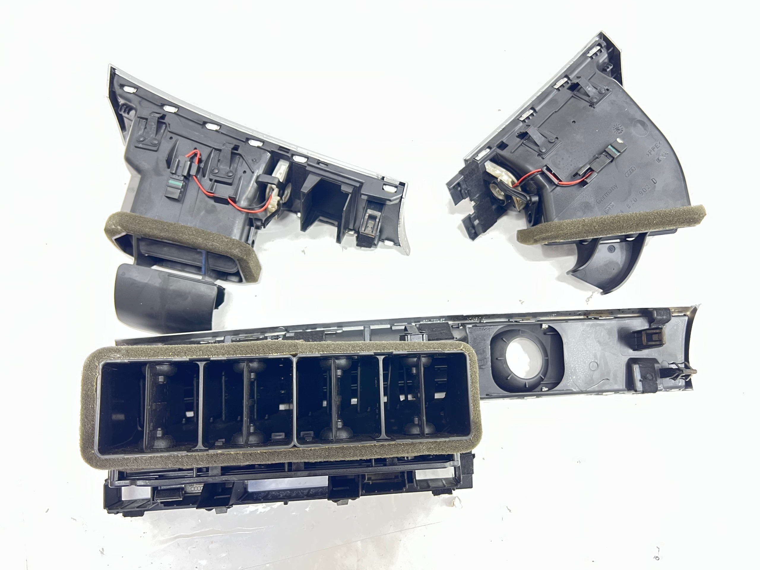 grid air conditioning devices central right left KOMPLET black AUDI A6 C6 LIFT