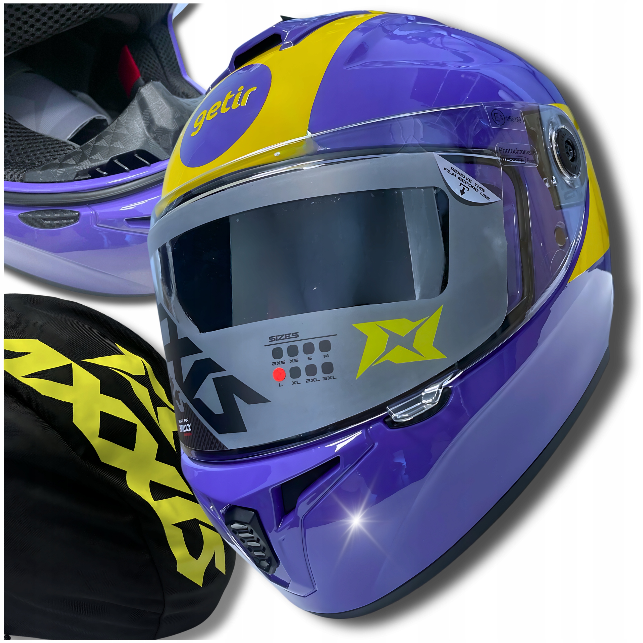 KASK MOTOCYKLOWY AXXIS DRAKEN S GETIR SYSTEM PINLOCK Rozm M 57-58cm