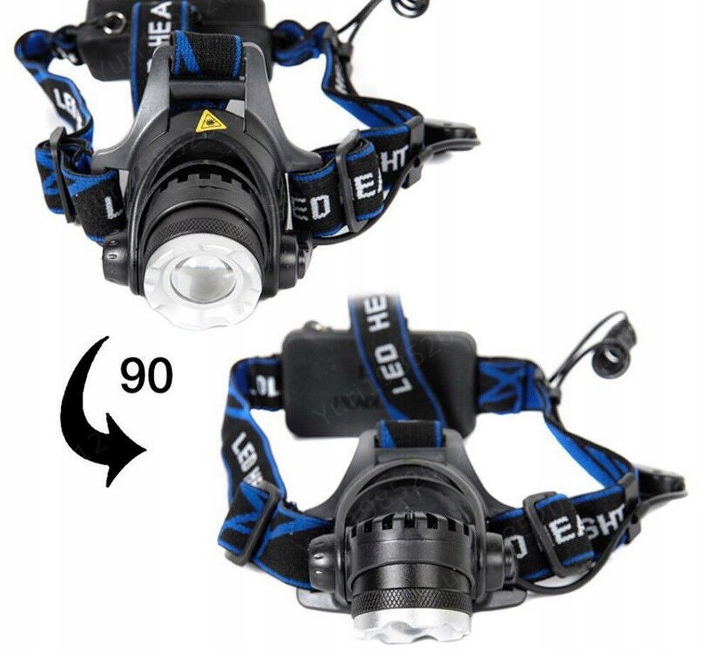 Latarka czołowa 2 x XM-L T6 ZOOM USB + UV klima AKU 2x18650 ULTRAFIOLET LC7 Kod producenta LATARKA CZOŁOWA CZOŁÓWKA LED ZOOM UV