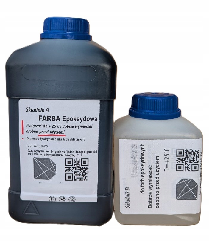 Vysoko výkonná antikorózna epoxidová farba Čierna kovová rúrka garáž 8 kg