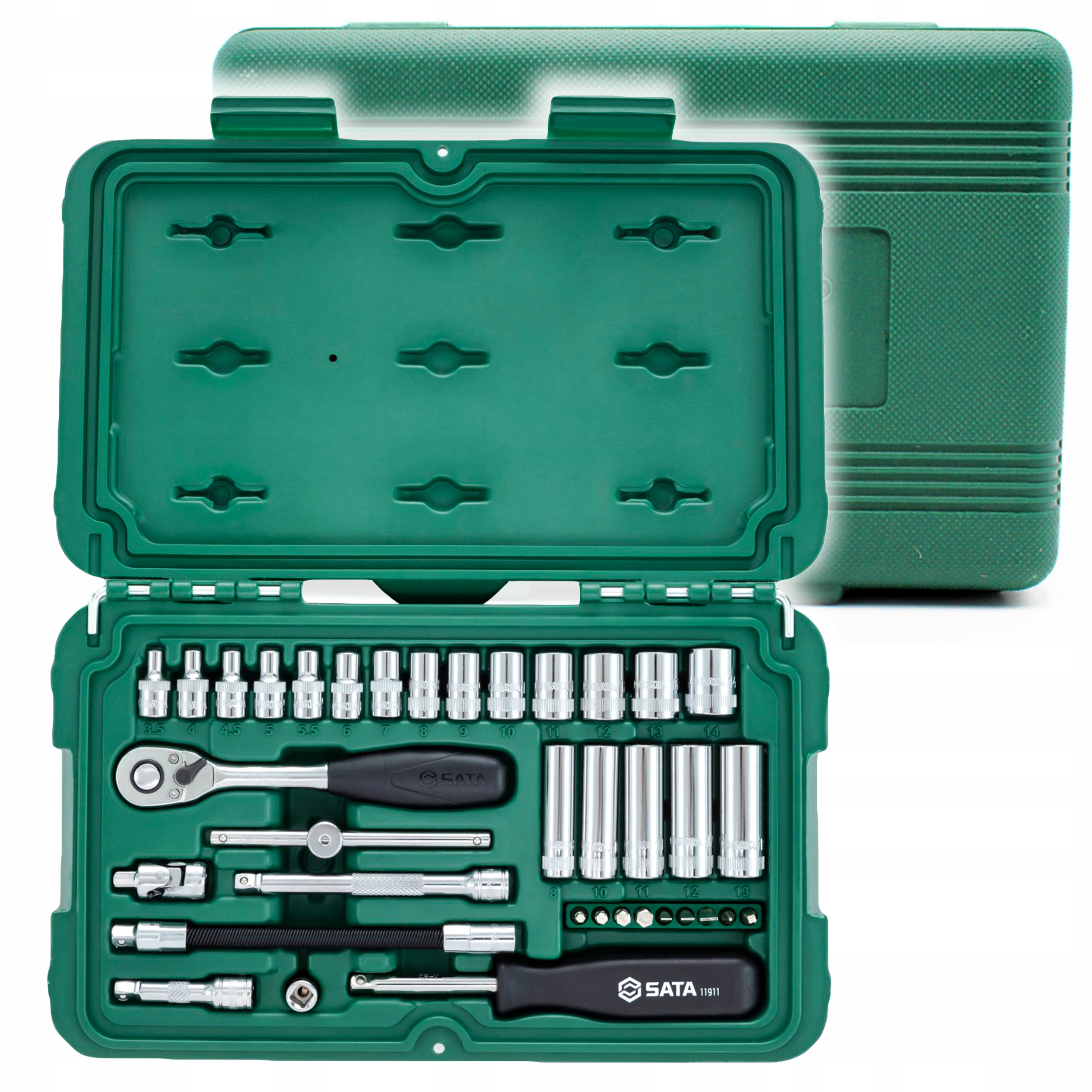 

Zestaw Klucze Nasadowe 1/4'' 6-KĄTNE 36 Elem. Sata