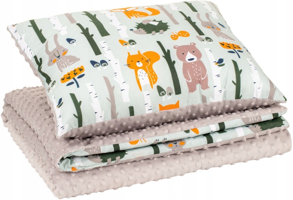 

Koc Kocyk Przedszkolaka Minky 100x135 + Poduszka