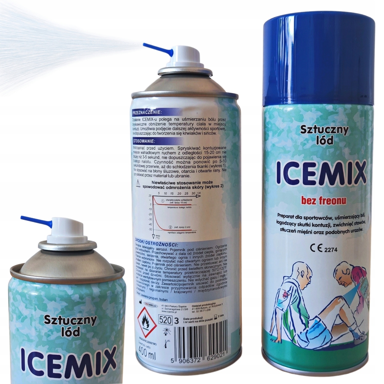 

Icemix Sztuczny Lód spray Chłodzący Duży 400 ml