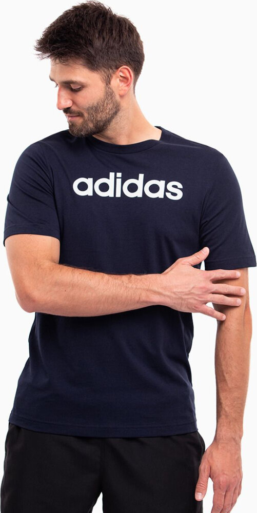 Koszulka Męska Adidas Essentials Single Jersey Linear Embroidered Log r L