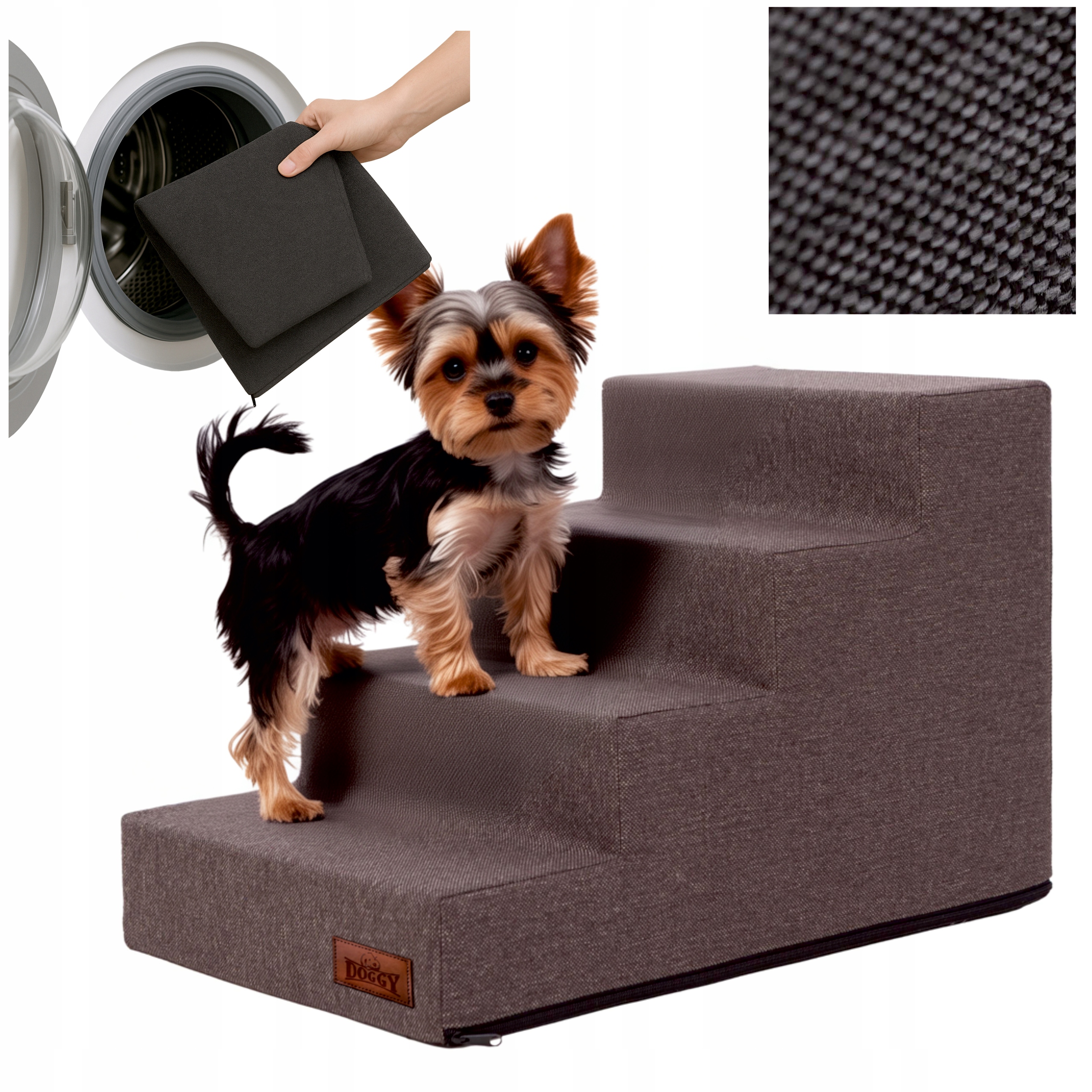 Levně Schůdky Pro Psa Schody pro psy a kočky Rampa Protiskluzová, 4 stupně 40 cm