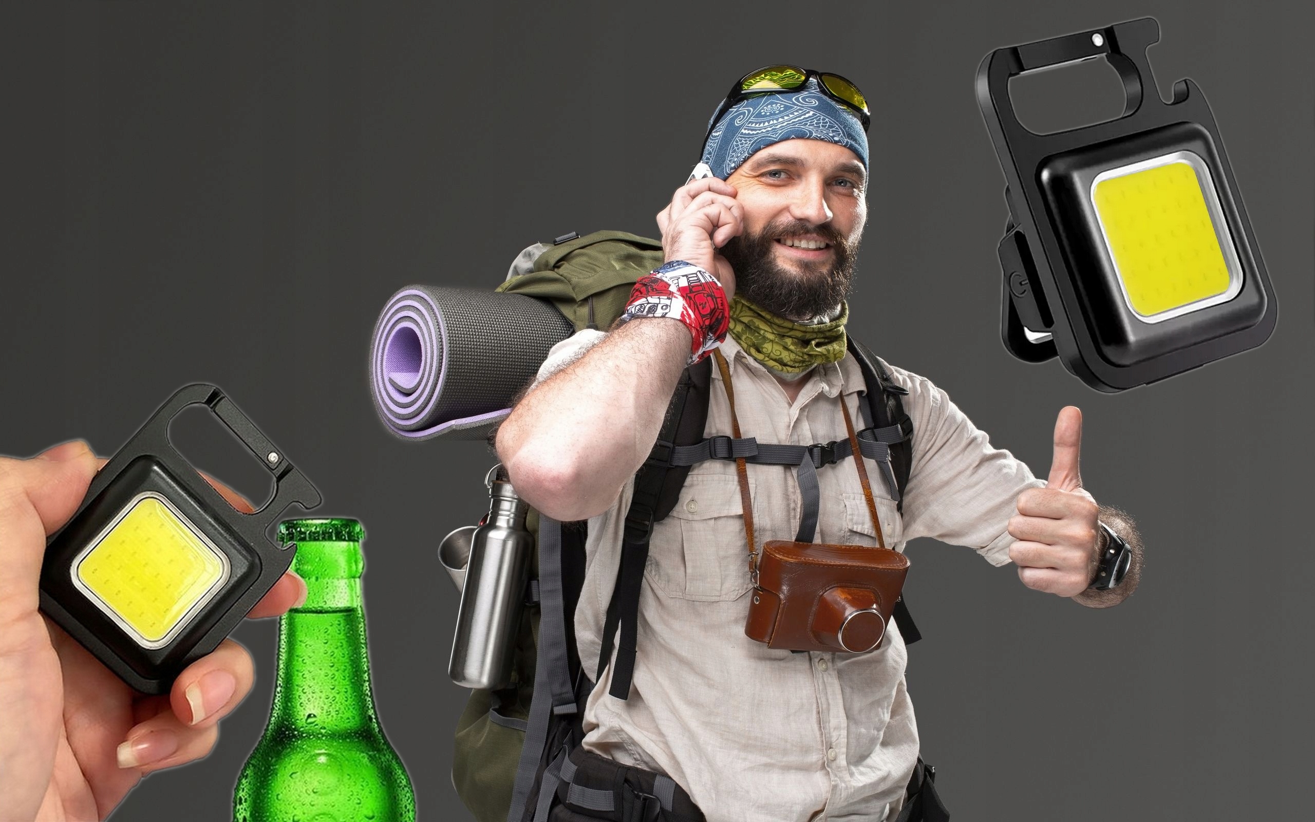 PREMIUM LAMPKA LATARKA AKUMULATOROWA USB TURYSTYCZNA LED halogen MP045 Materiał inny