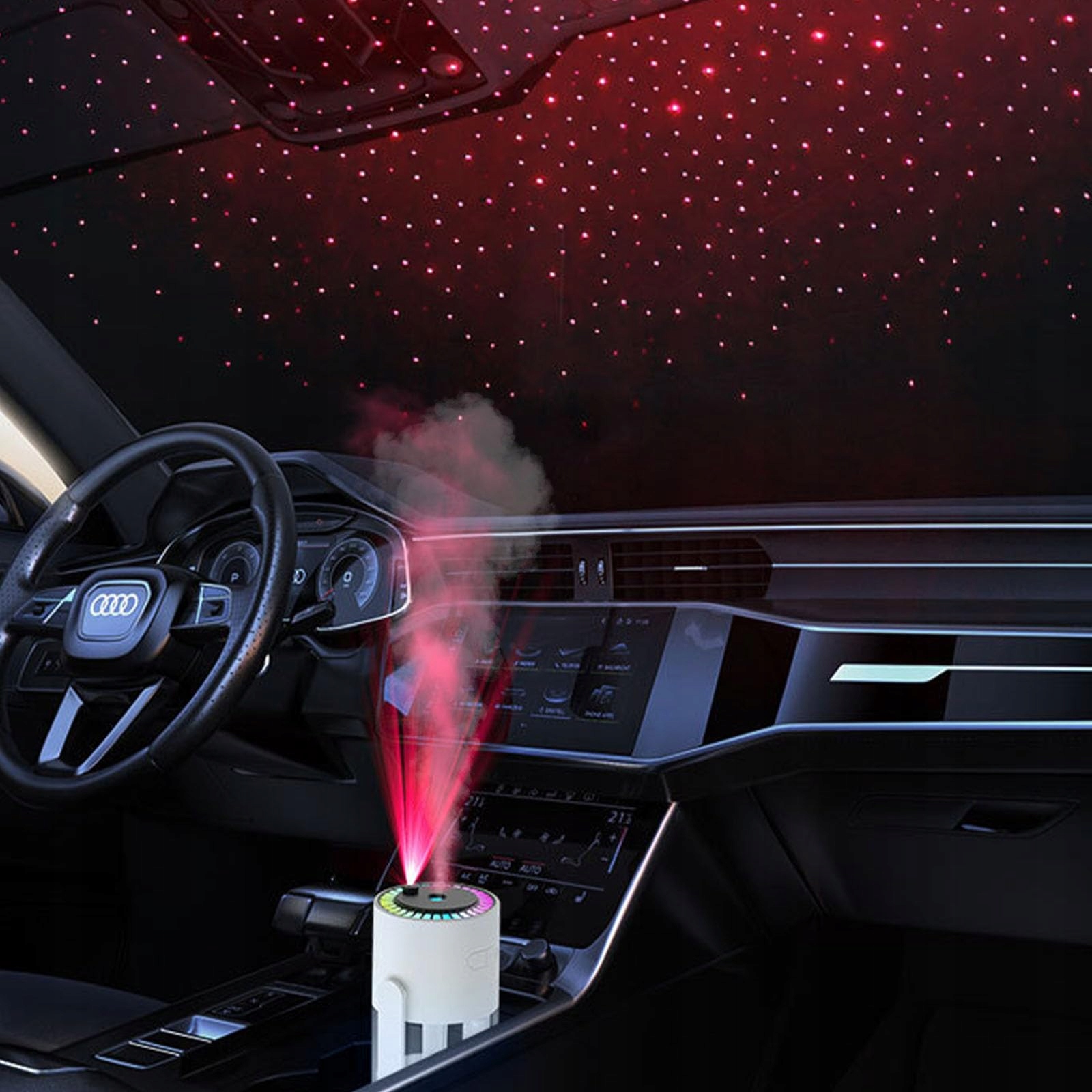 Mini zvlhčovač vzduchu do auta pro dům Usb Přenosný Projektor Noční Oblohy 280 ml