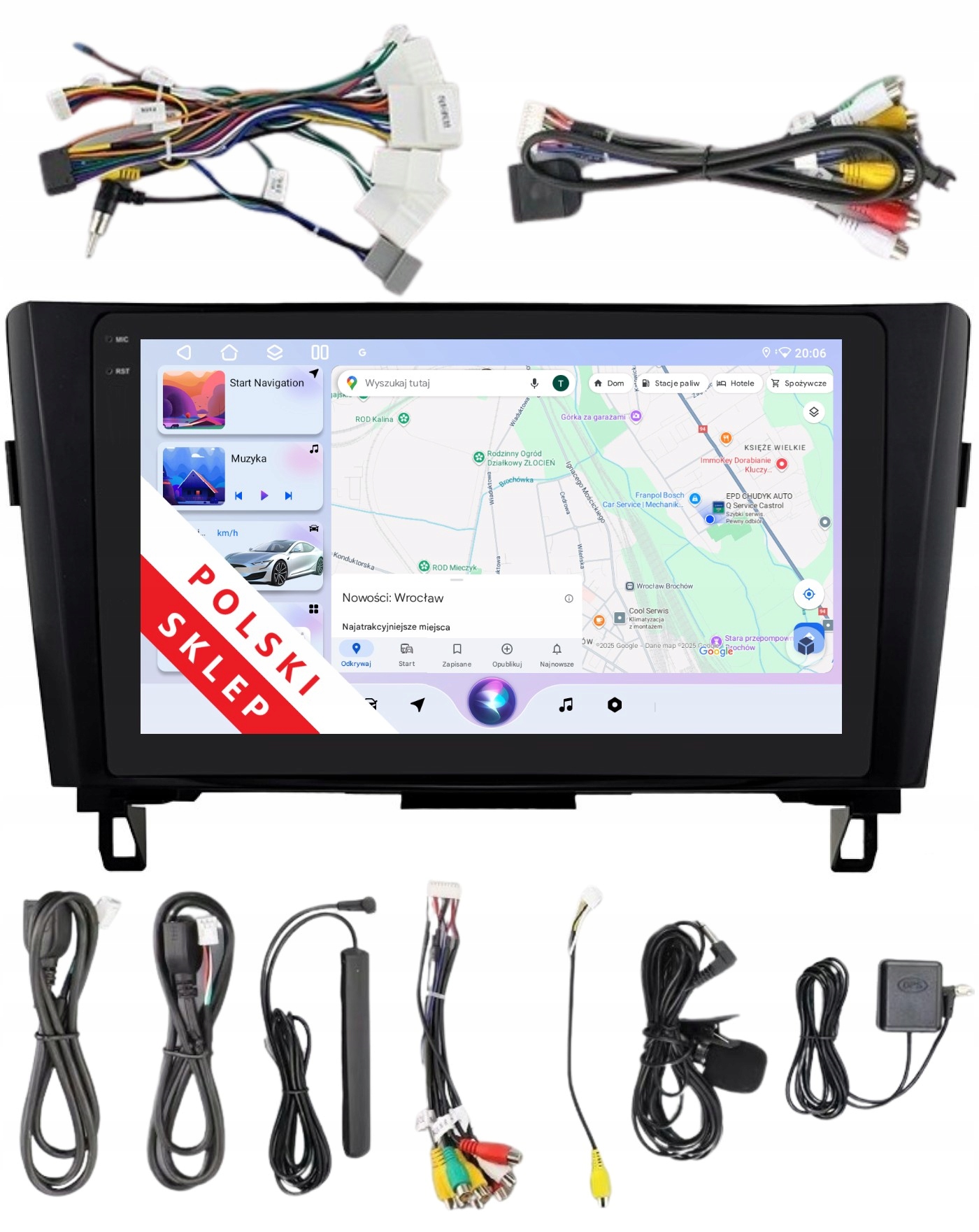 Navigace Rádio 2DIN Android Nissan Qashqai 2 II 3/32 Gb Dsp Carplay Lte