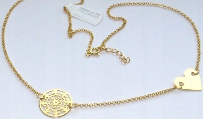 

Naszyjnik Gwiazd Celebrytka Ażur Serce Serduszko