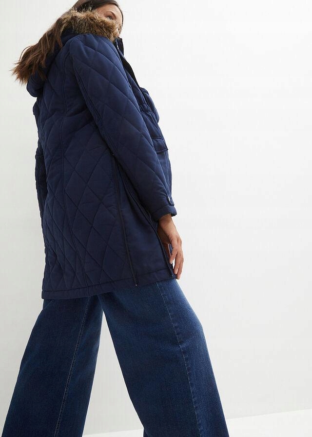 Bonprix 50 KURTKA PARKA Z WSTAWKĄ Wzór dominujący bez wzoru