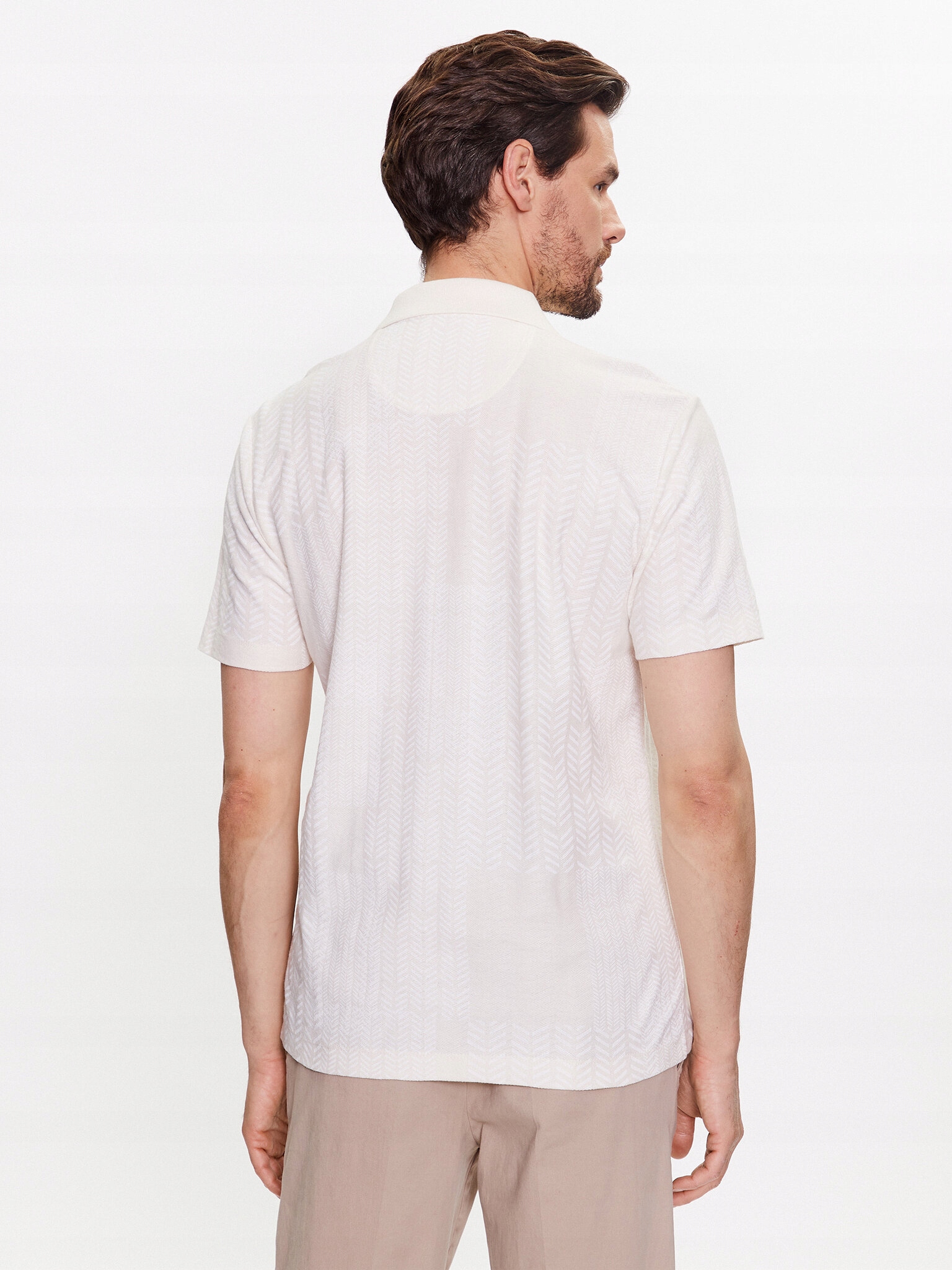Pierre Cardin Polo 20774/000/2057 Écru Modern Fit