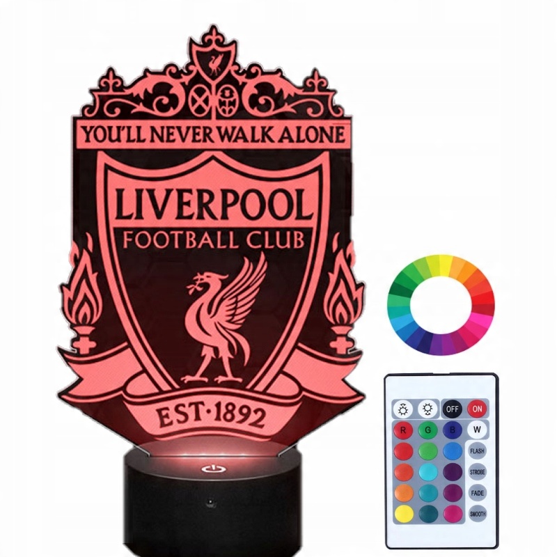 

Lampka Nocna Klub Liverpool 3D Led Pilot Imię