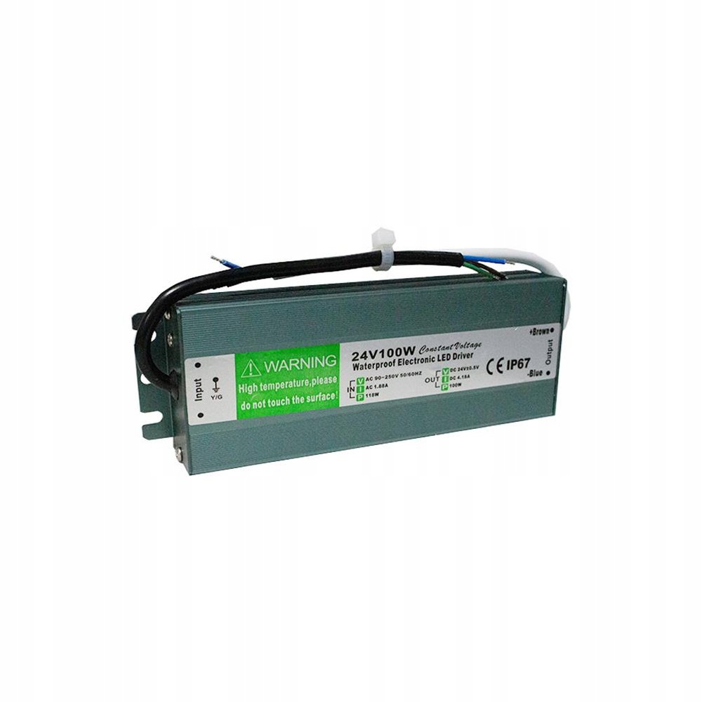 Vodotěsný Napájecí Zdroj 100W 24V DC IP67 Přetížení 4,1A