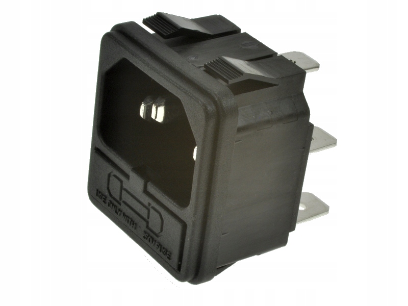 

Wtyk zasilający Ac 3 pin 10A 250V 20,5x26,7mm