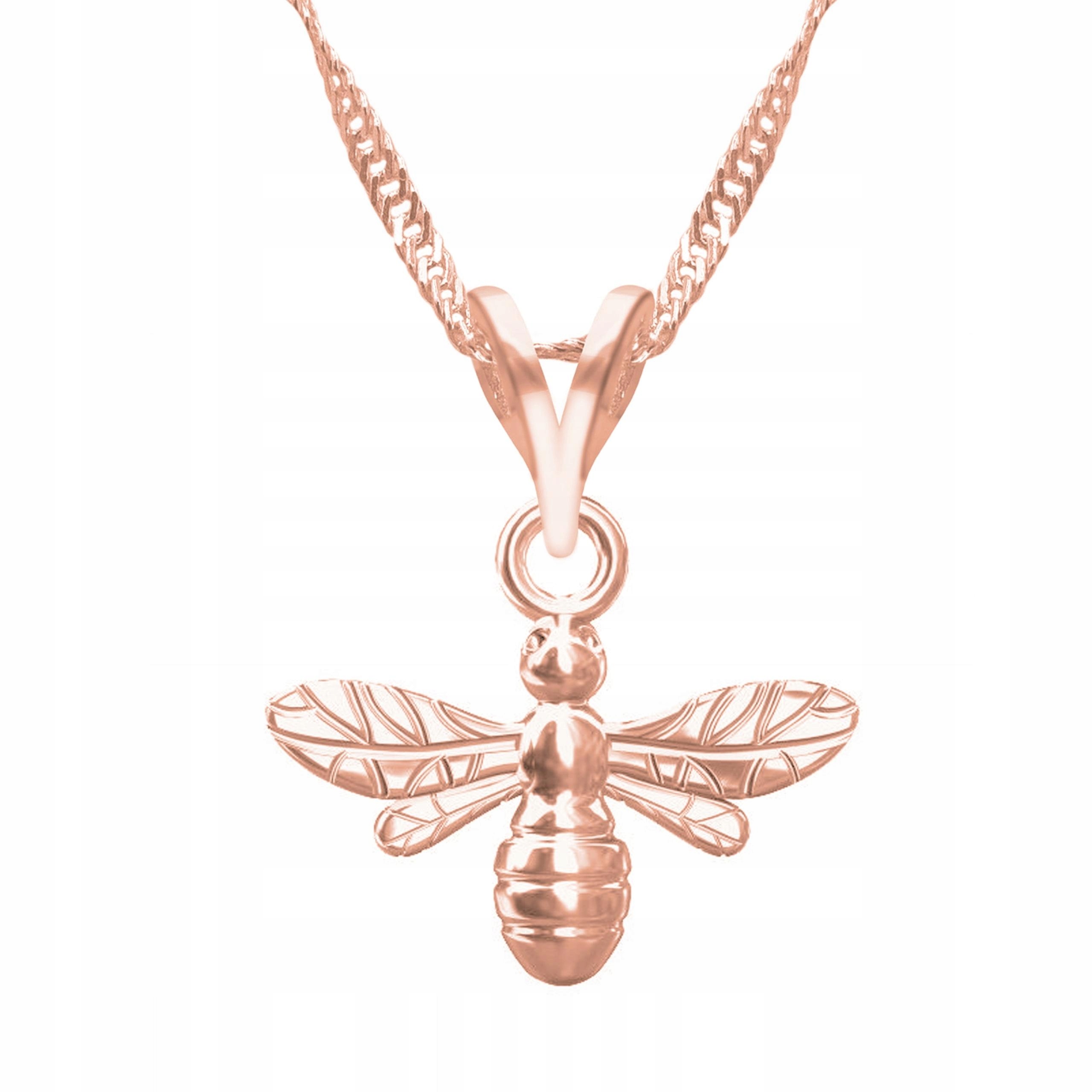 Pozlacený náhrdelník Včela Hmyz Včelka s hmyzem Bee Osa Stříbro 925