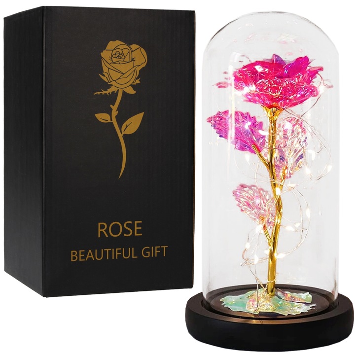 Stabilizovaná Růže Dárek K Dni Světa Valentýna Jako Živá Led Růžová Květina Pro Ni Manželku