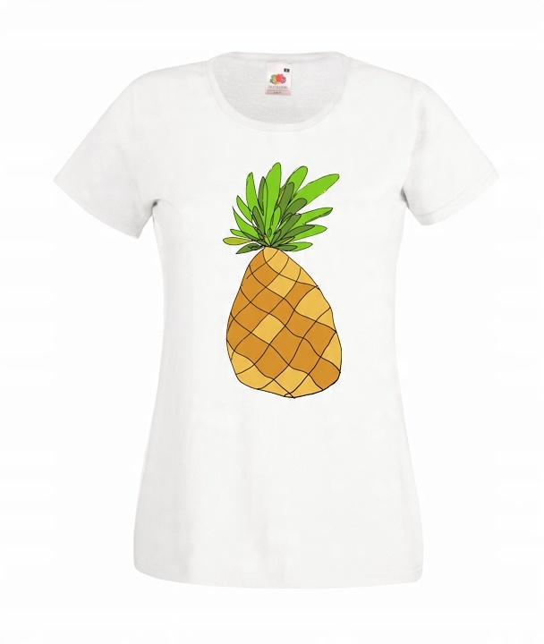 

S Koszulka Damska Ananas Roślina Plant Owoc Wzór
