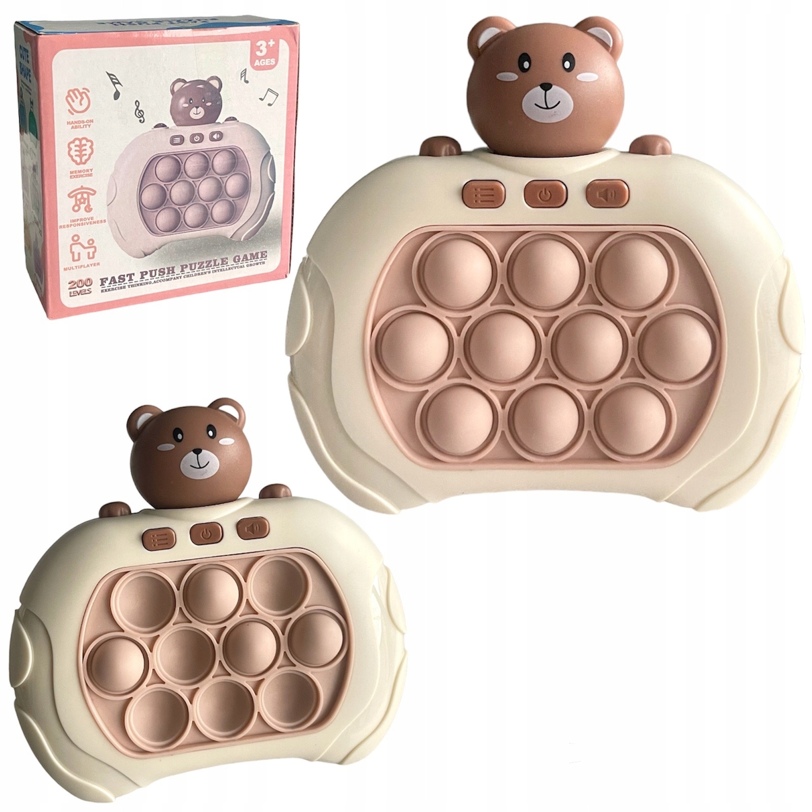 POP IT GRA ZRĘCZNOŚCIOWA ANTYSTRESOWA ELEKTRONICZNA MIŚ MISIO