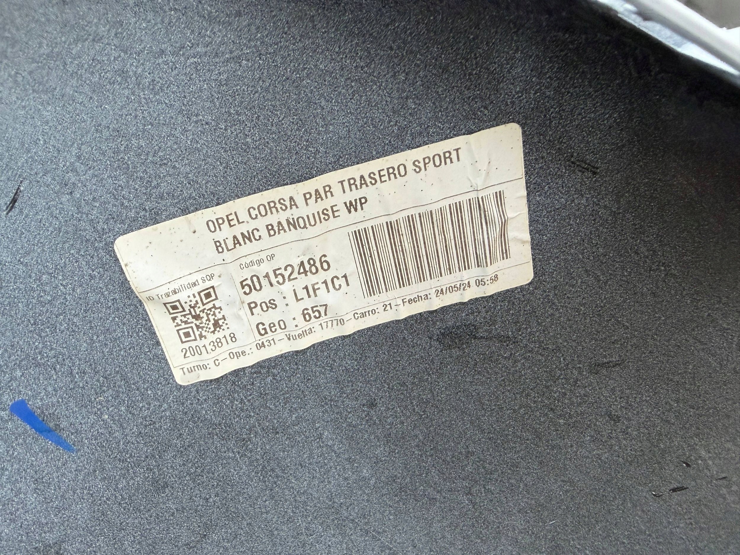 Opel Corsa F Gsi Line bumper rear part rear