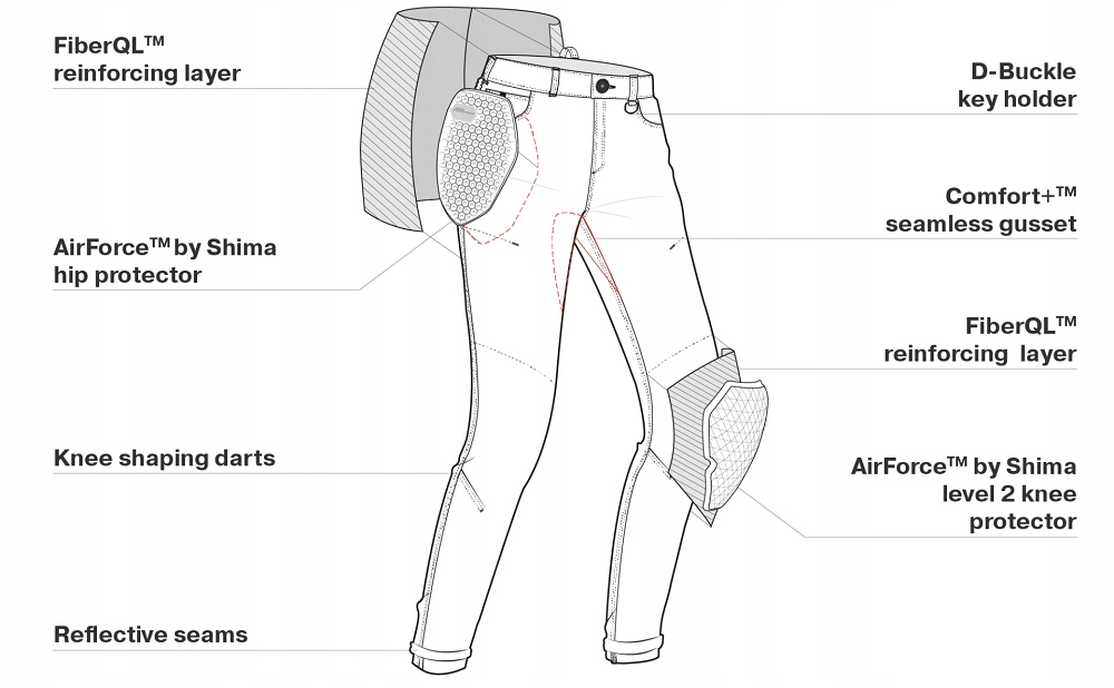 SHIMA DEVON LADY damskie jeansy motocyklowe 32 Rodzaj Damskie