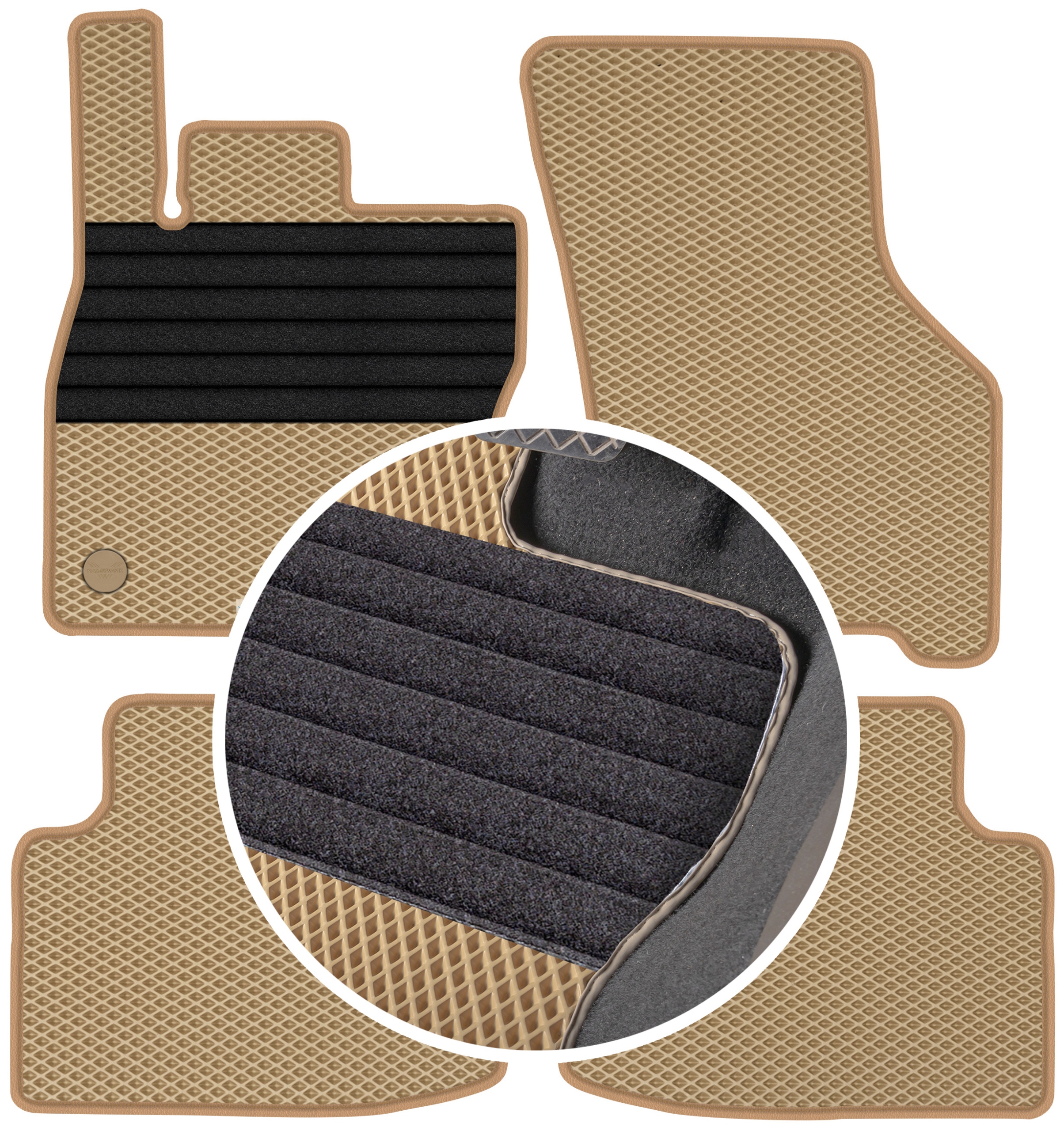 Seat Leon IV eTSI 2020- Gumové rohože Eva Eternity Béžové