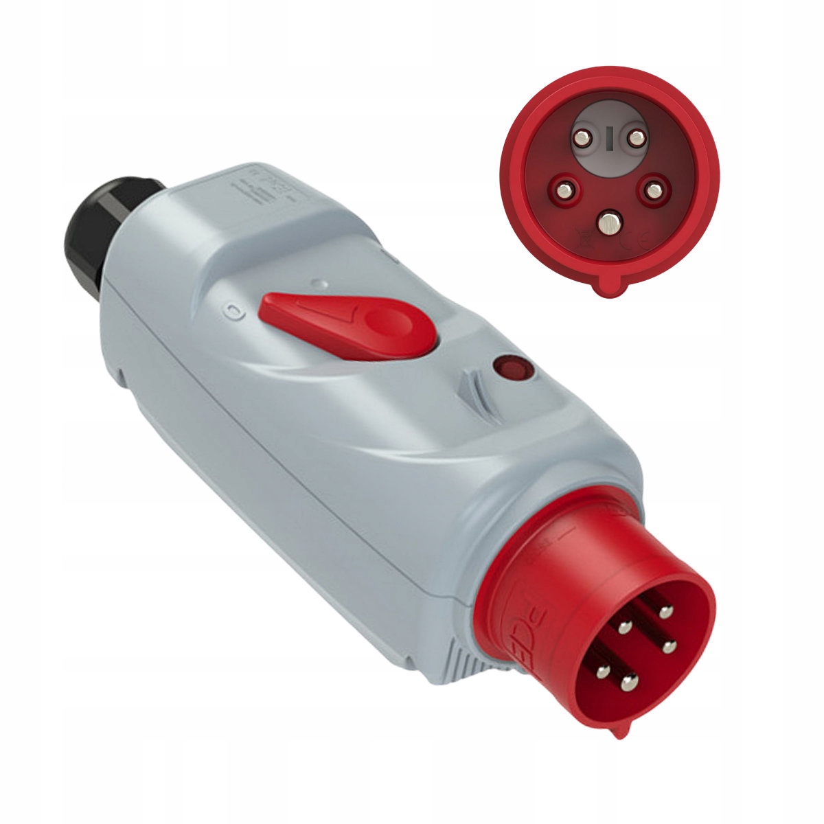 Cee – zástrčka s ochranou motora (PKZM0) Pi Rfc 32A 5p 6h (6.3-10A) IP44