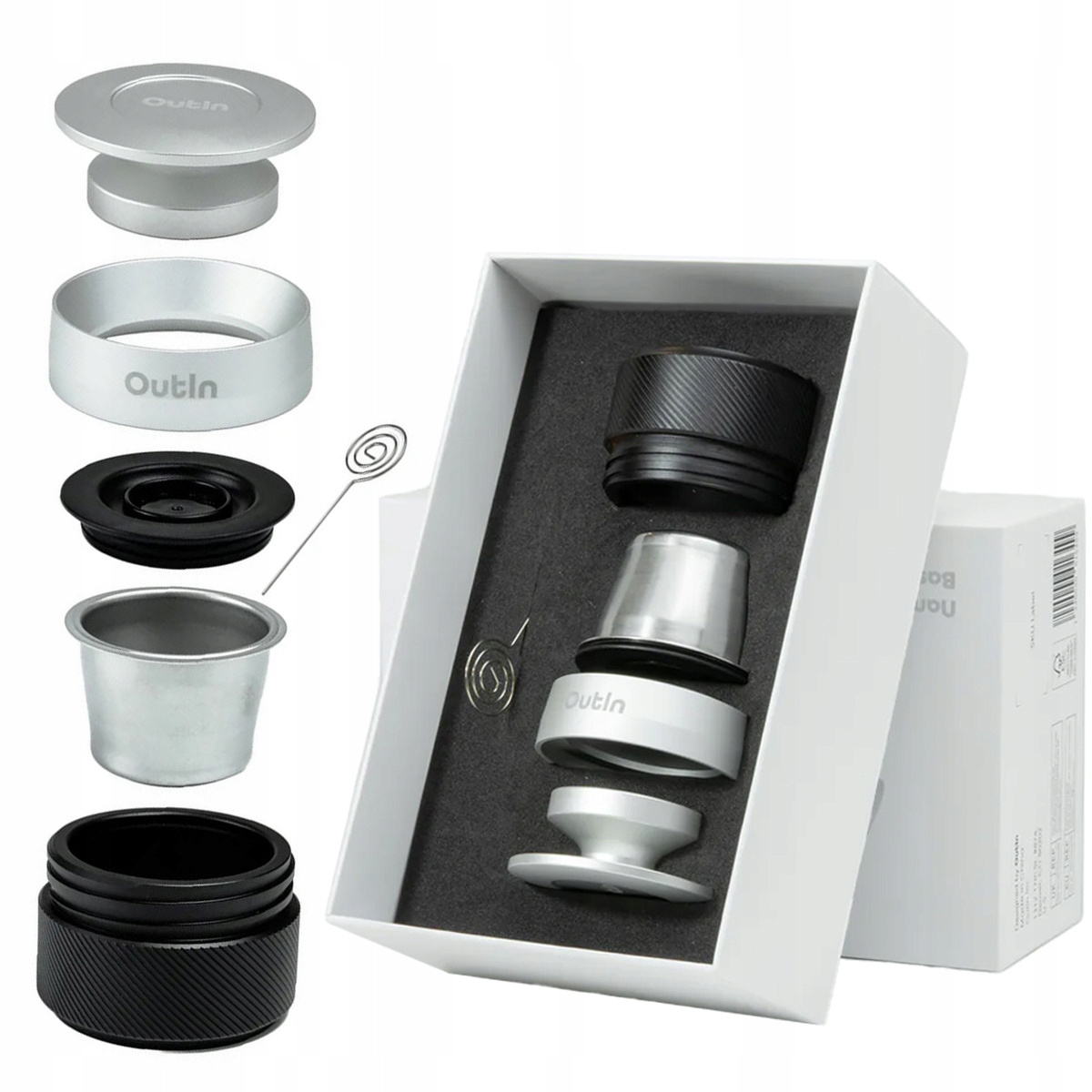 Košík do kávovaru Outin Nano Dvojité espresso Nástavec na kávovar