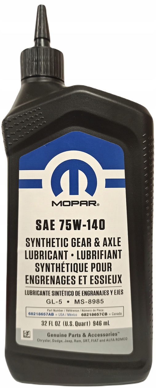 

Mopar 75W140 1L Dodge Chrysler Jeep