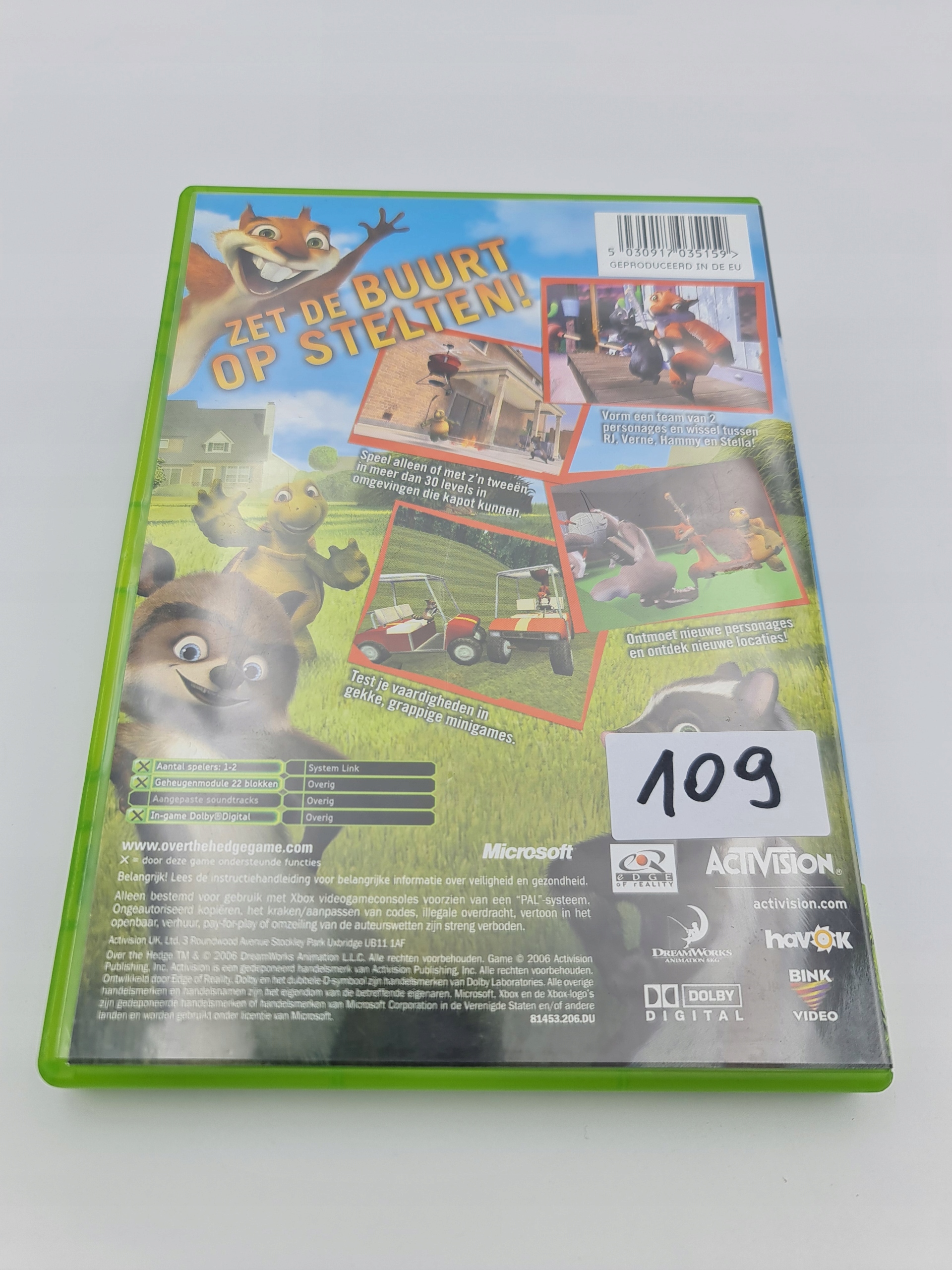 XBOX OVER THE HEDGE Platforma Xbox