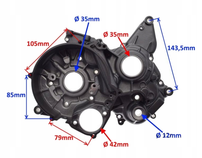 KXR006182 - КОРПУС ВАЛА ЛЕВЫЙ KARTER KEEWAY TX