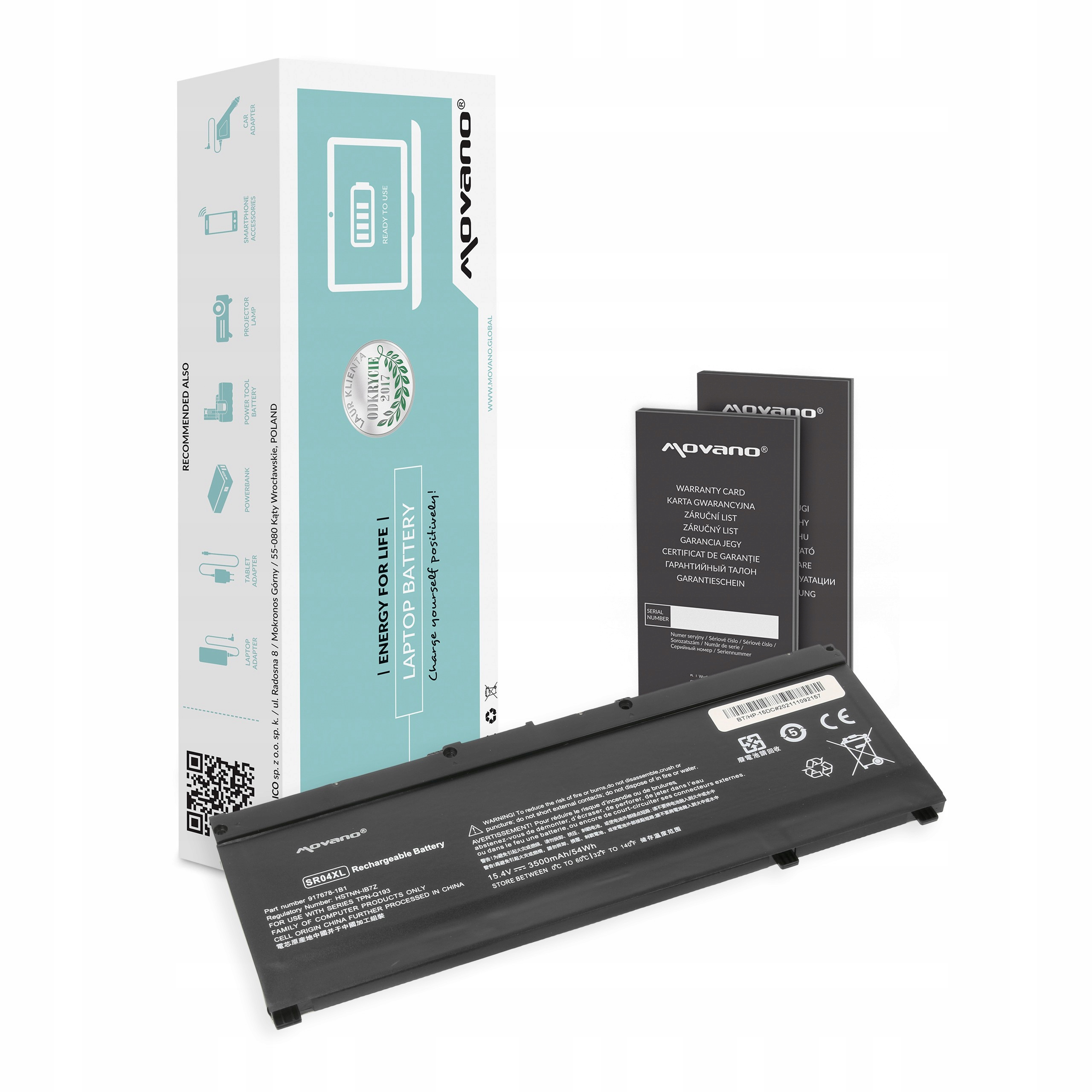 Baterie Movano pro Hp Omen 15-DC