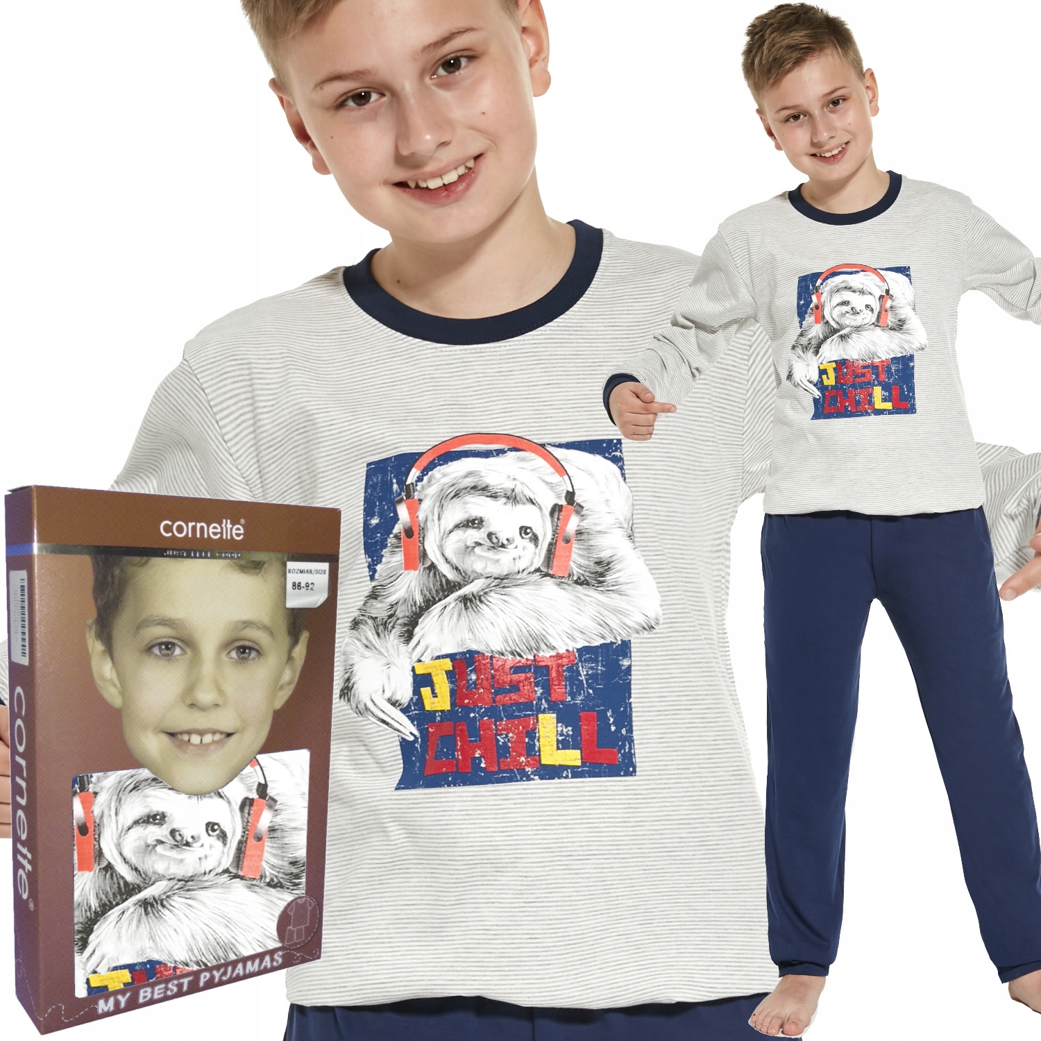 

Cornette piżama chłopięca 268/132 Chill melanż
