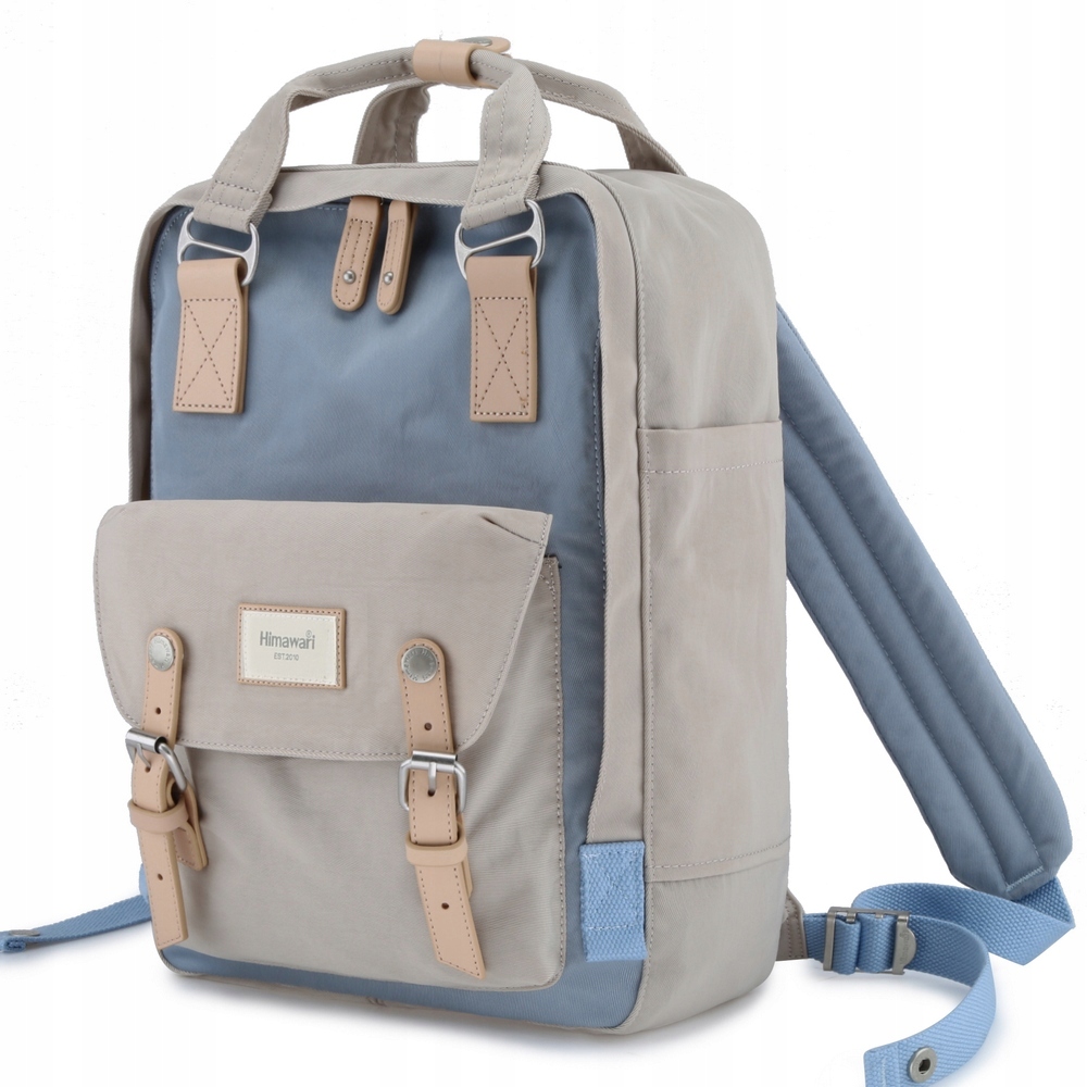 Plecak szkolny miejski outdoor Himawari HM188L na laptopa 13,3 14,1 beż-nie