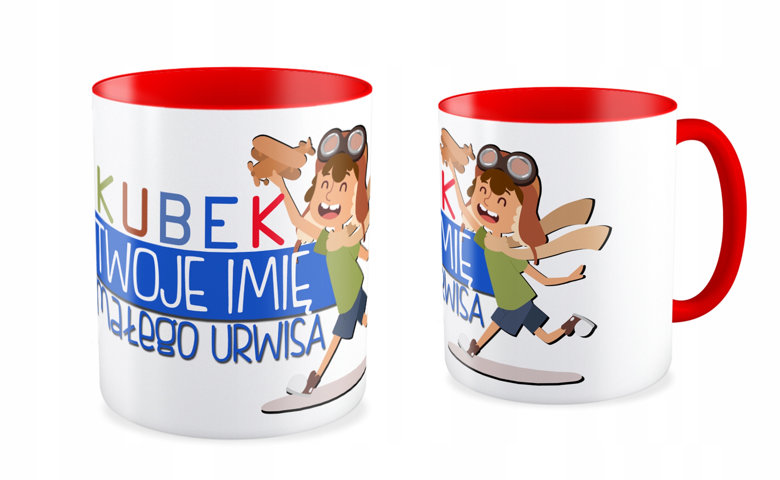 

Kubek czerwony prezent na Dzień Dziecka Twoje Imię