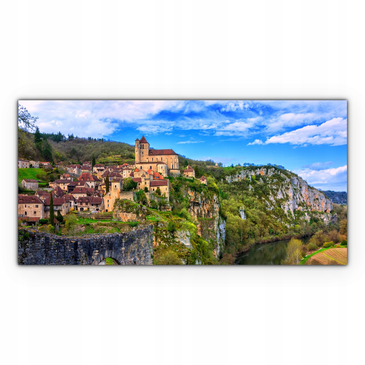 

Obraz canvas na ścianę 120x60 Wioska Miasto Góry