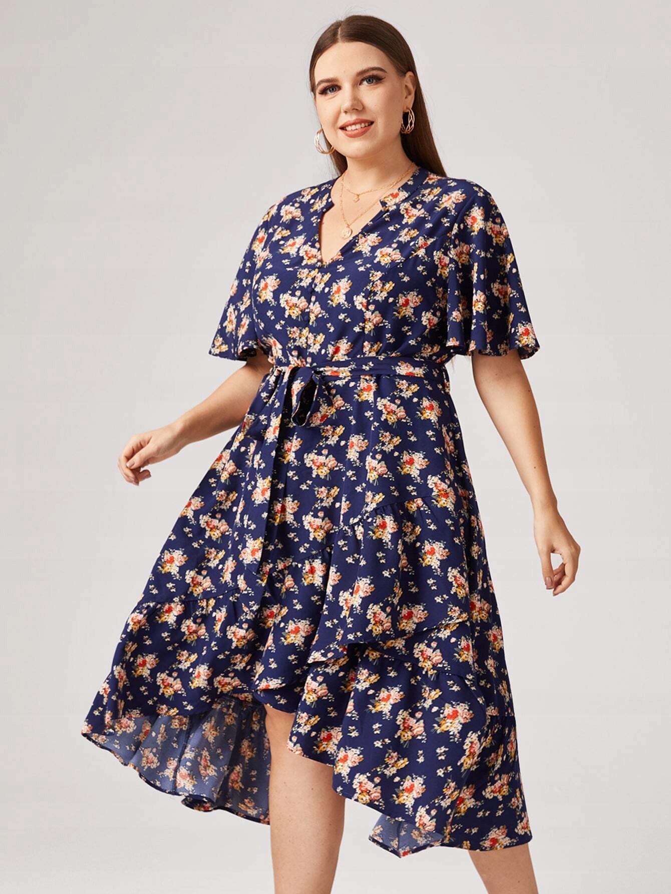 Šaty s volánky, velikost XL 42