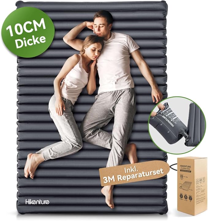 Materac dwuosobowy Hikenture 200 x 120 x 10cm szary