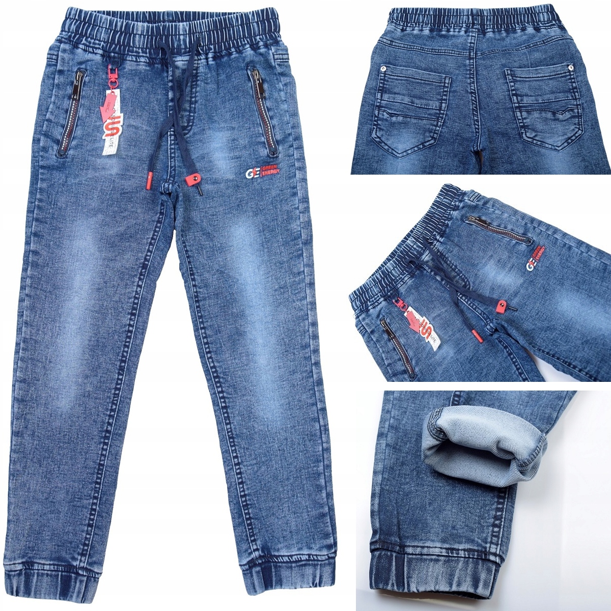 SPODNIE JEANS CHŁOPIĘCE HB-9040-C8 JOGGER R. 122/128