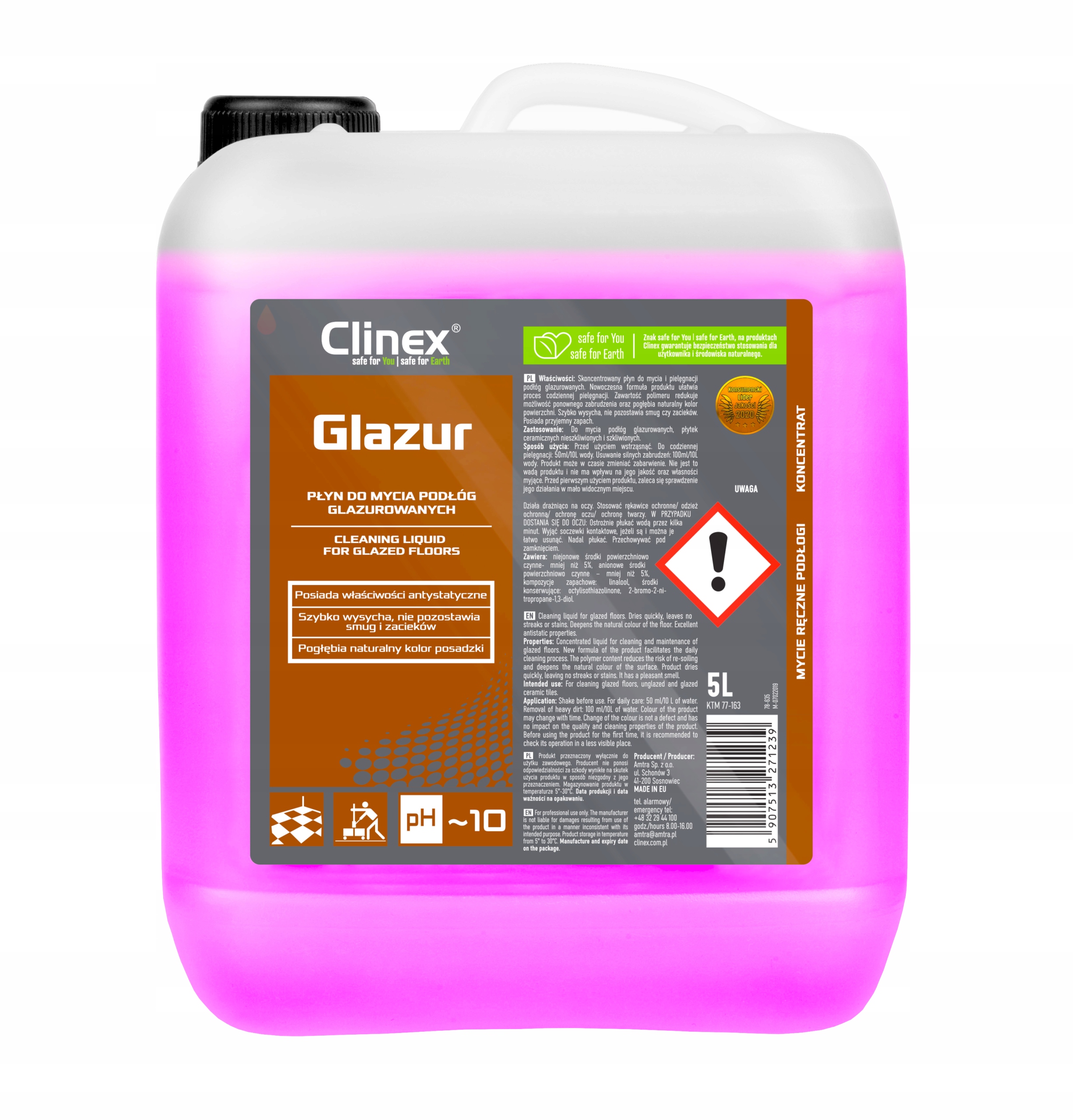 

Clinex Glazur Płyn do mycia podłóg z glazury 5L