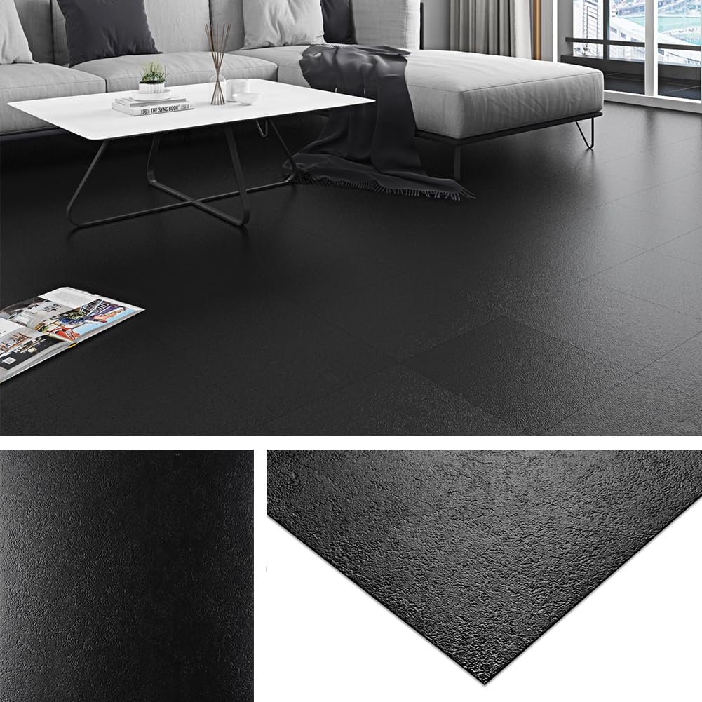 Samolepiace dlaždice vinylové dlaždice vodotesné čierne 3,24 m² 36 ks
