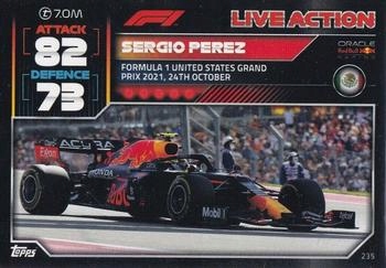 Turbo Attax 2022 235 Sergio Perez (Red Bull Racing