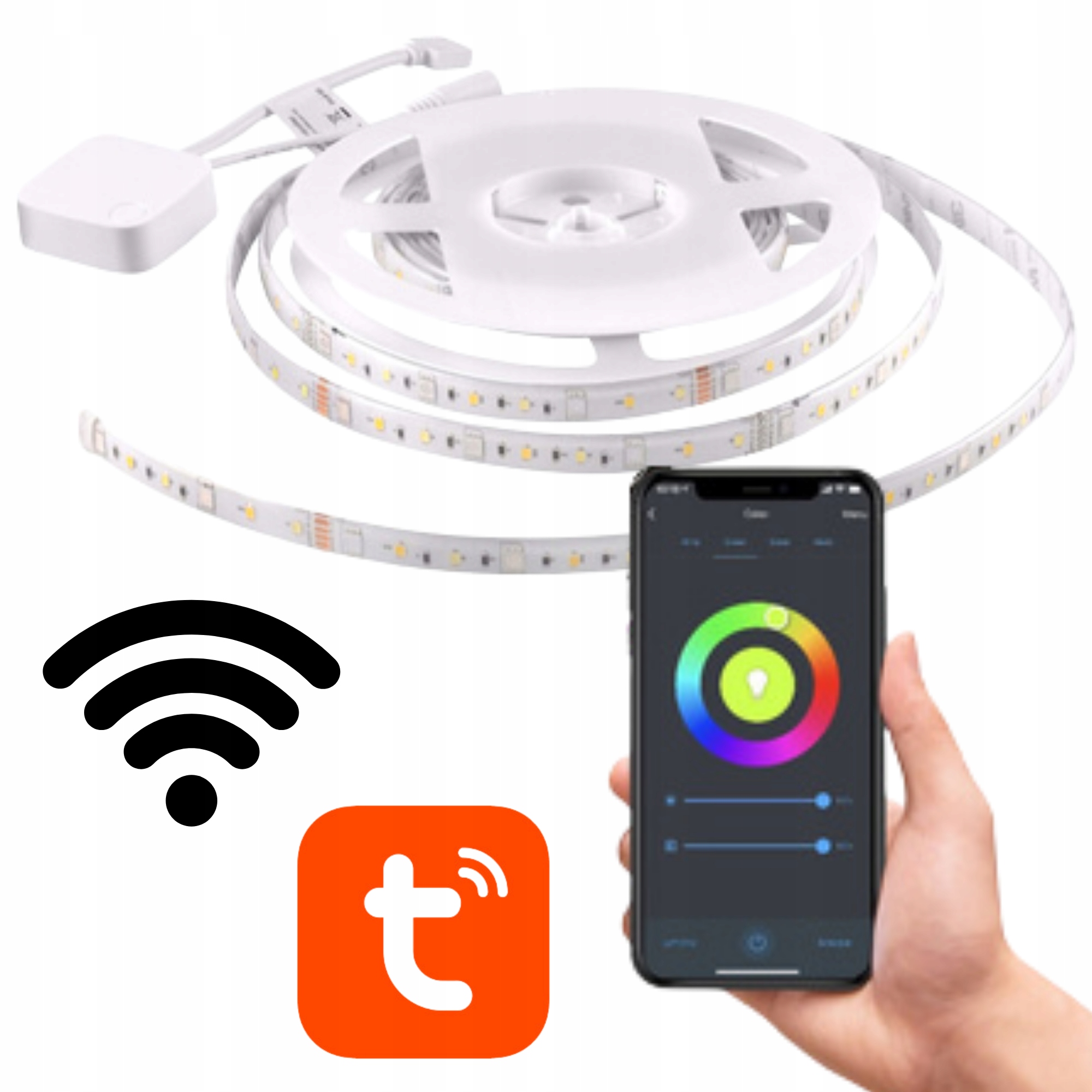 Led Páska 5 M Rgb Osvetlenie Inteligentné Vodotesné Stropné Svetlo Tuya