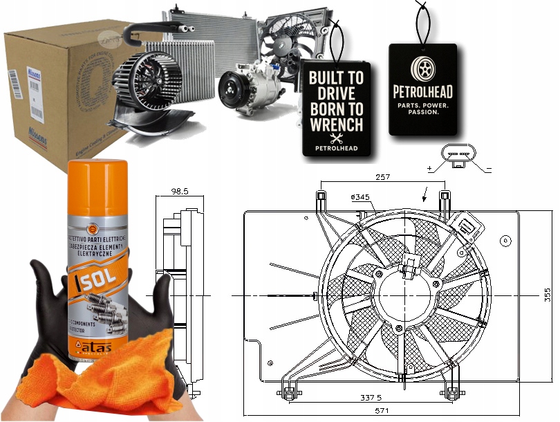 Ventilátor Chladiče S Krytem Ford B-max Ecosport Fi #Petrolhead Pro+ Kit4