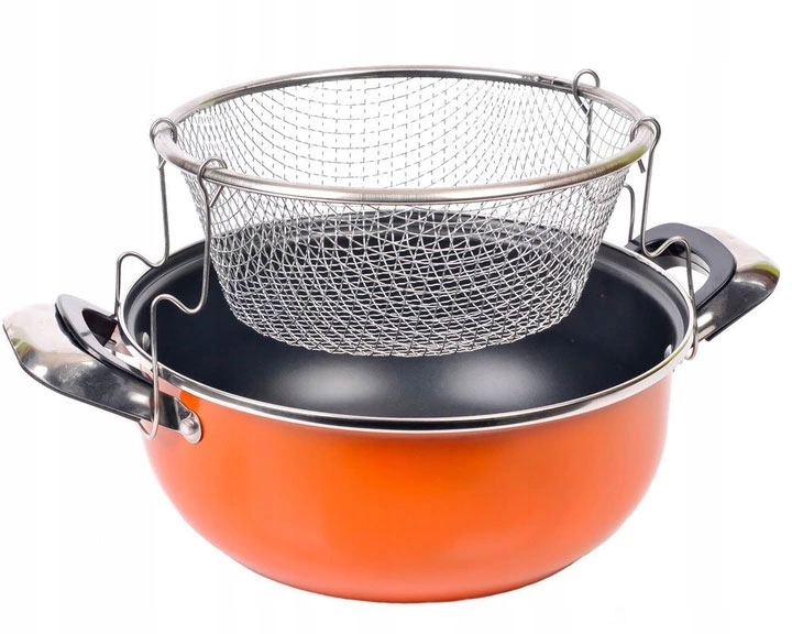 

Garnek Do Frytek Frytkownica Z Pokrywką 24 CM