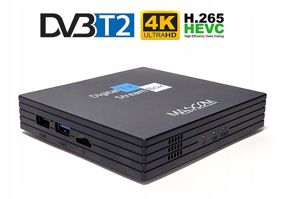 Dekoder MASCOM MC A102T/C Android 10 DVB-T2 H.265 EAN (GTIN) 8594016907436