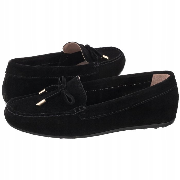Dámské semišové boty Mokasíny Filipe černé 11164